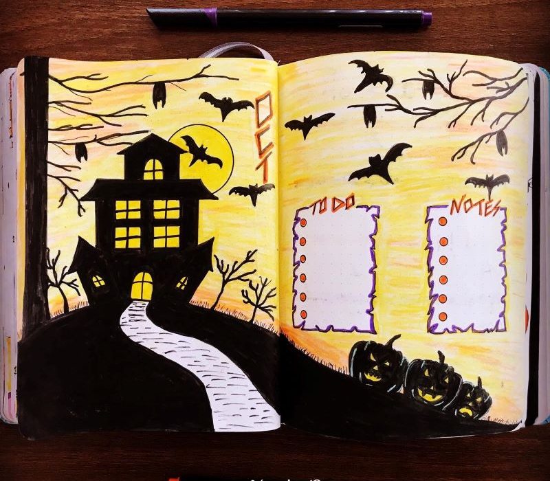 Halloween bullet journal theme
