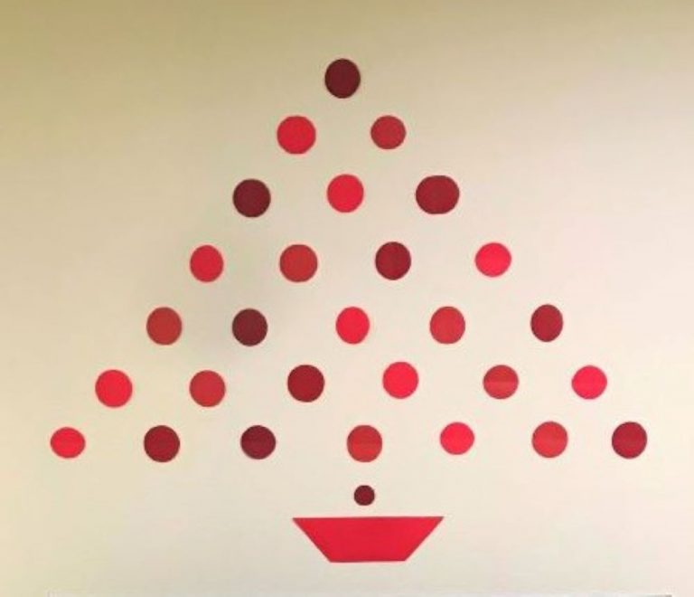 Polka Dot Christmas Tree Wall Decorations