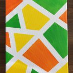 Tape Resist Acrylic Painting For Kids