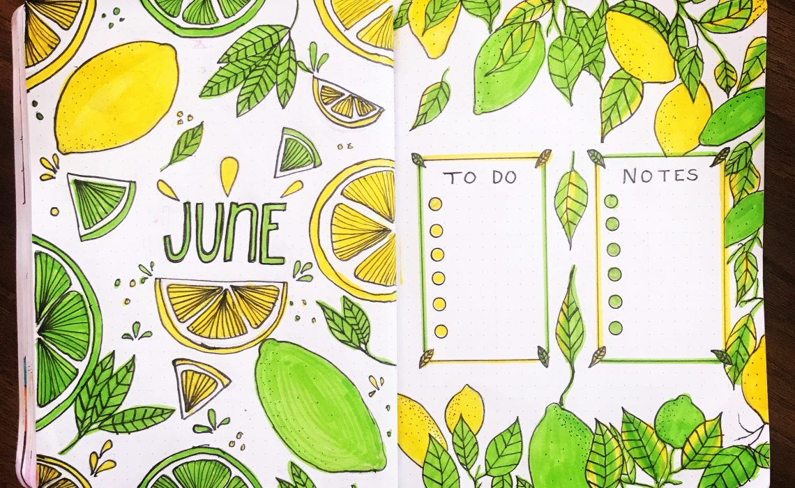 Lemon and Lime Bujo Design