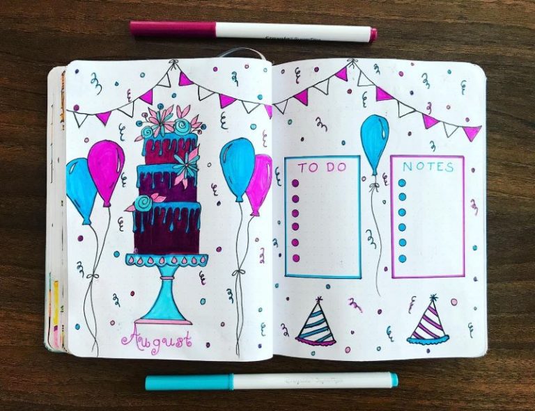 August 2021 Bullet Journal Design