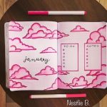January cloud bullet journal theme